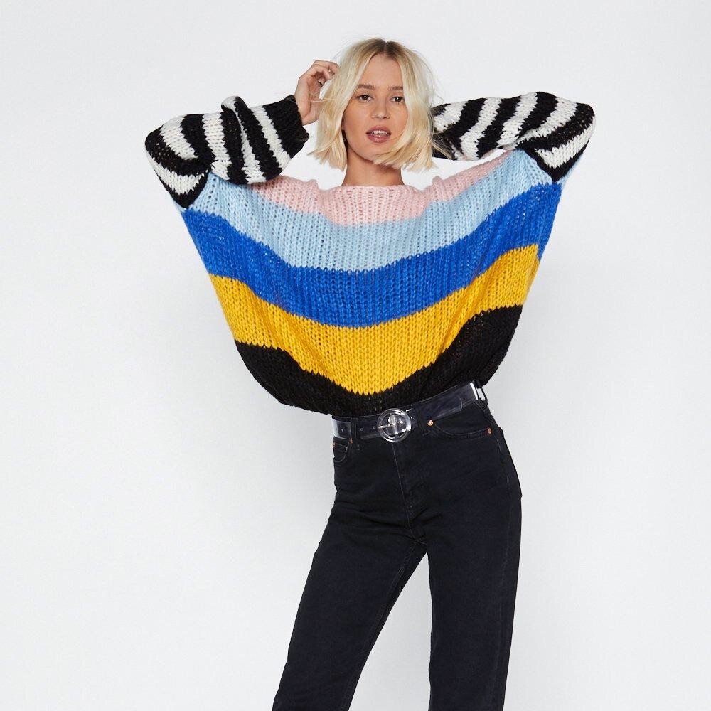 Nastygal Knit Striped Sweater